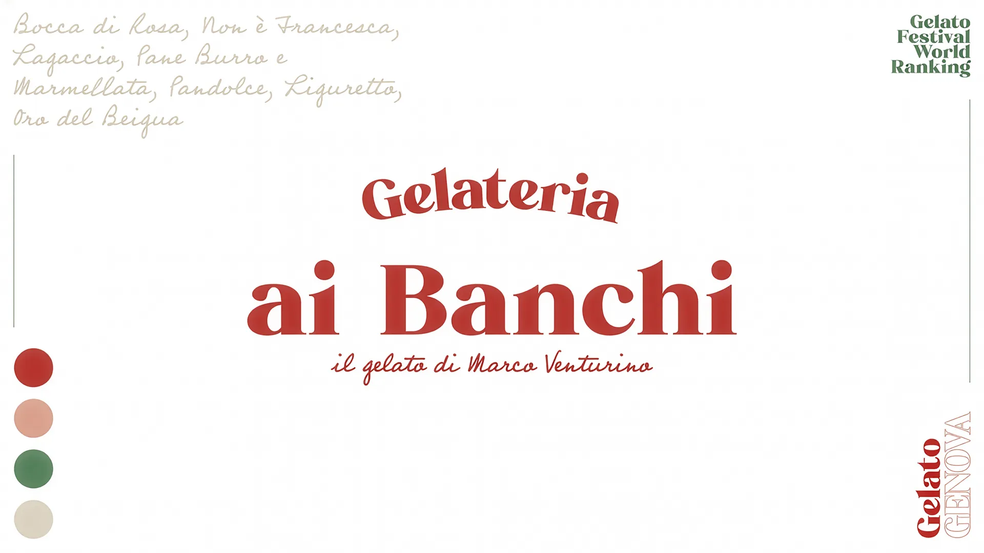 Brand identity per Gelateria Ai Banchi nel centro storico di Genova