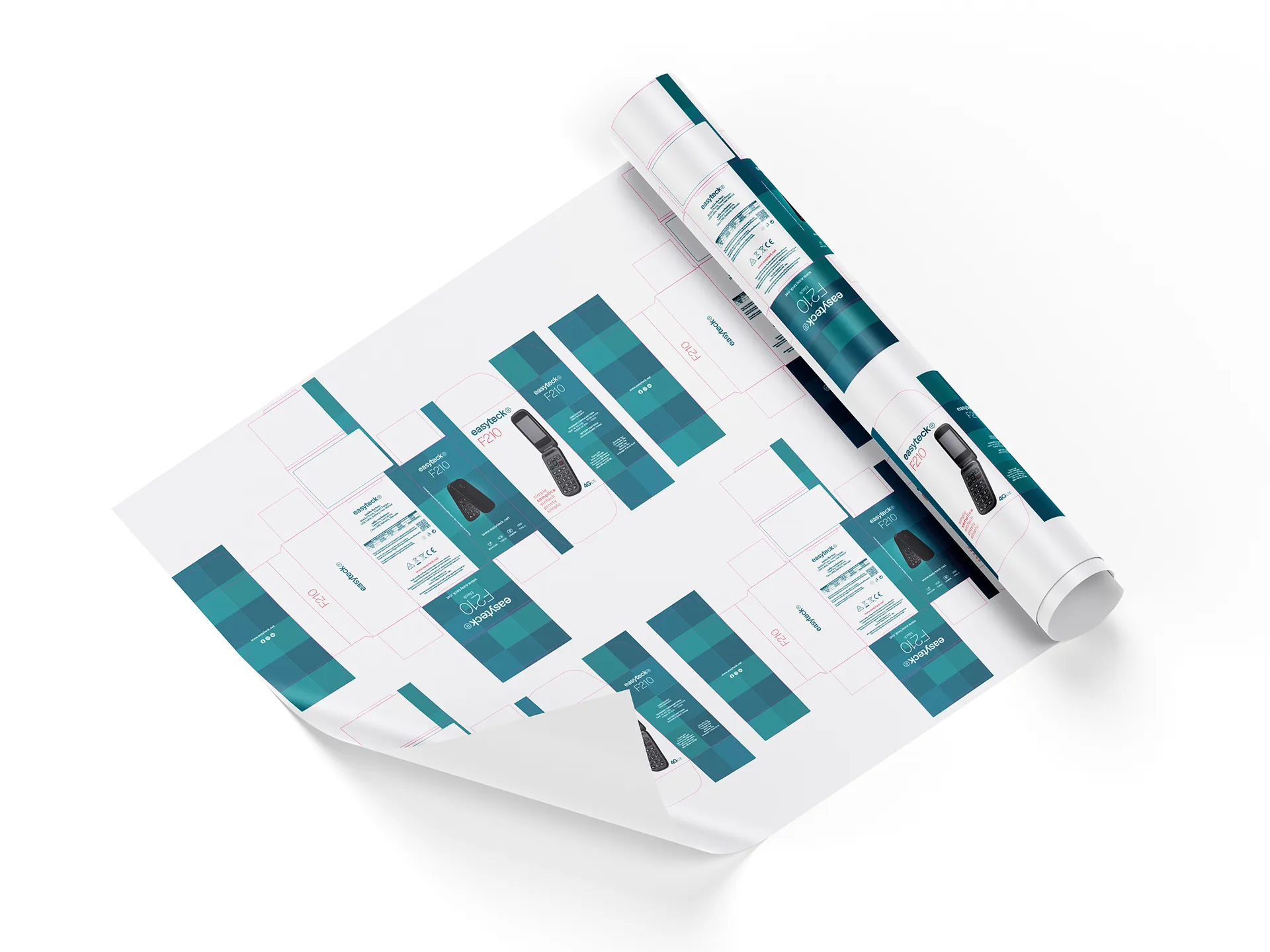 Packaging design Easyteck per la linea di telefoni