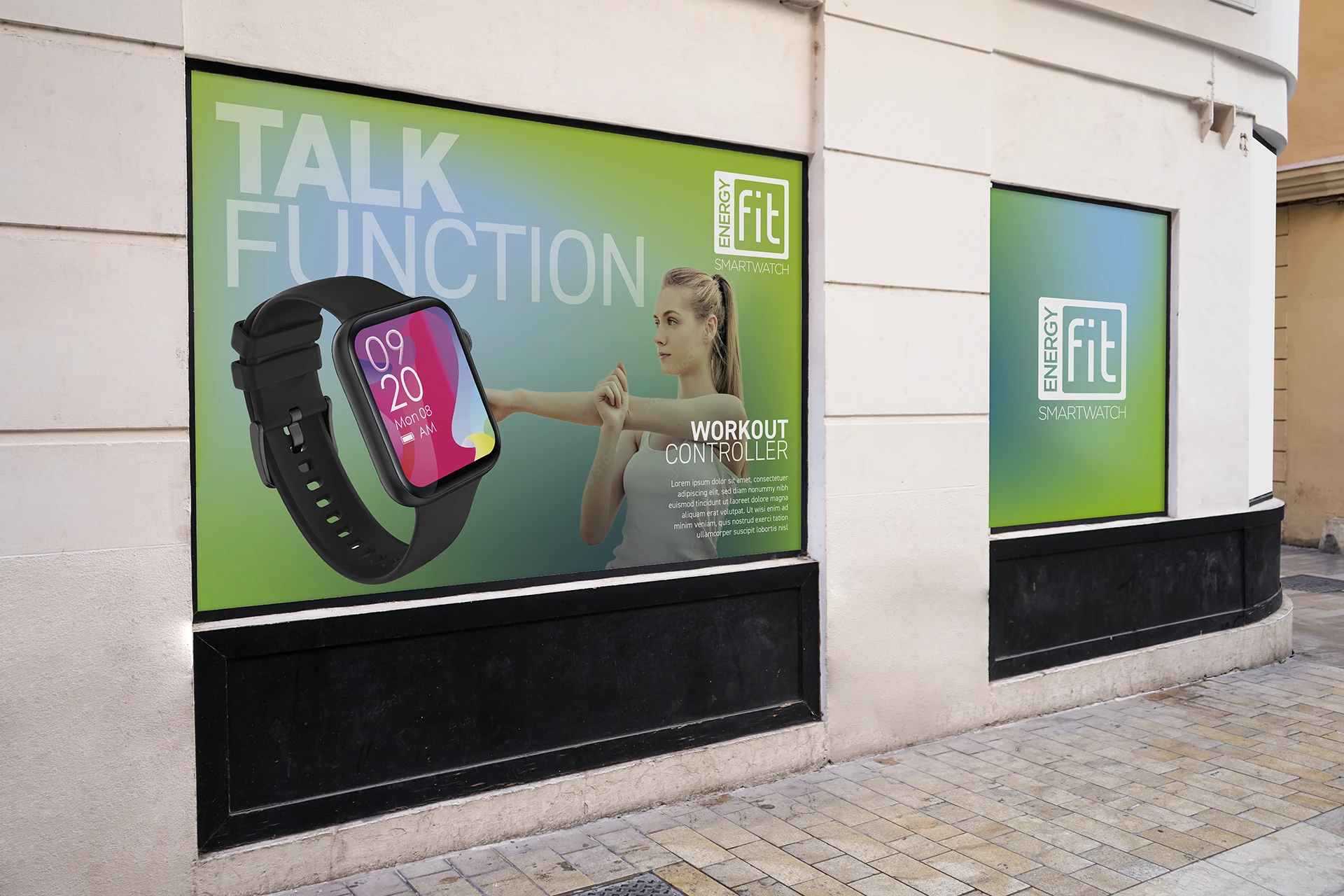 Smartwatch Energyfit con identità visiva lifestyle e tecnologica