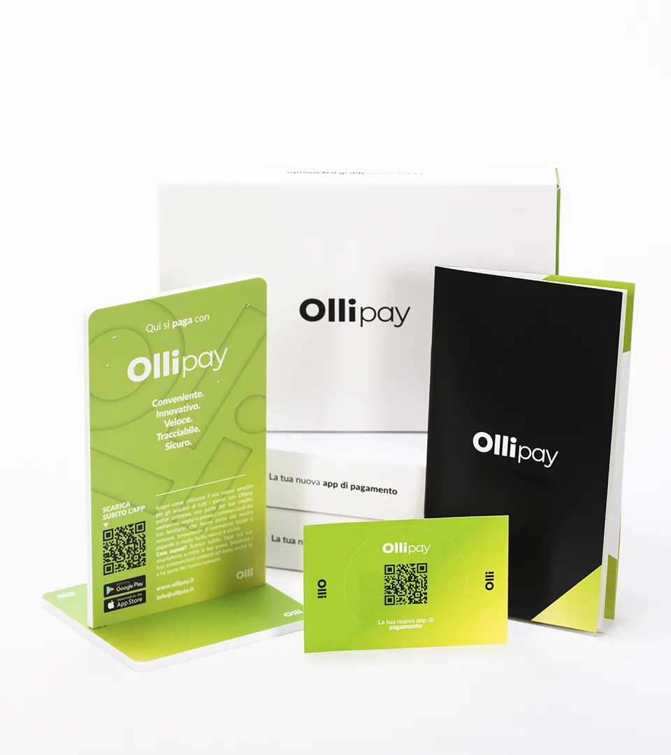 Identità visiva e materiali di comunicazione per il brand Ollipay